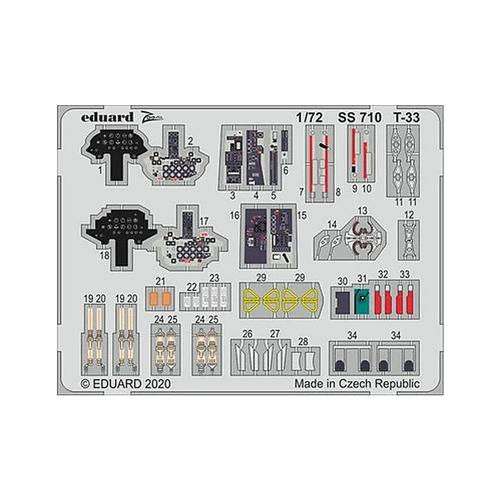 eduard ss710 1 72 t 33 for platz photo etch detail set