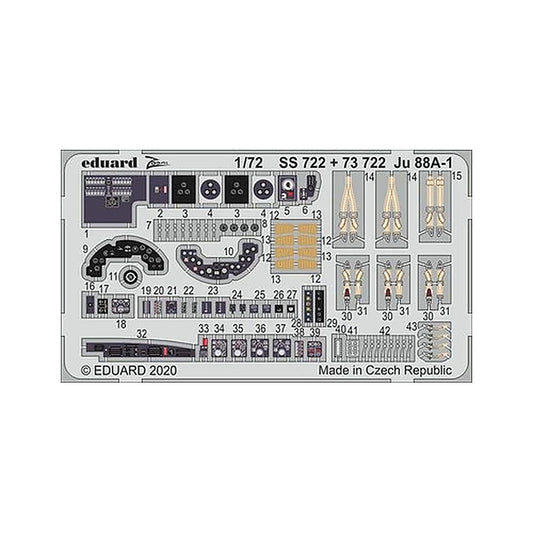 eduard ss722 1 72 ju 88a 1 for revell photo etch detail set