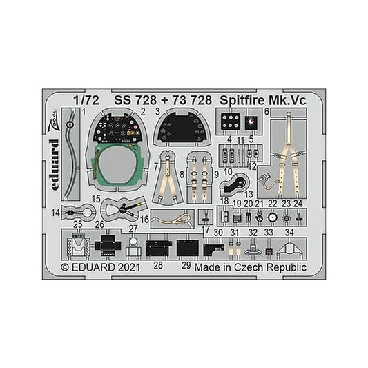 eduard ss728 1 72 spitfire mk vc for airfix