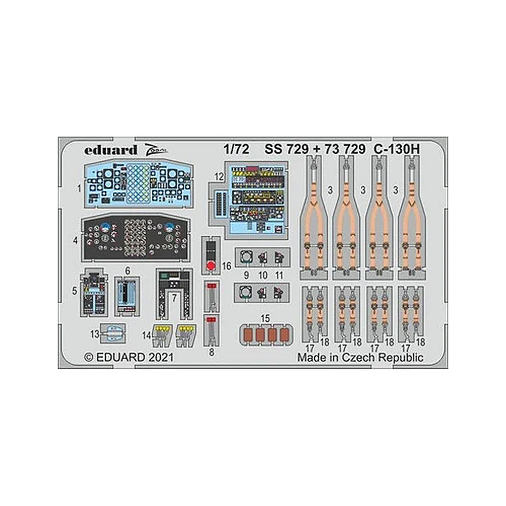 eduard ss729 1 72 c 130h for zvezda photo etch detail set