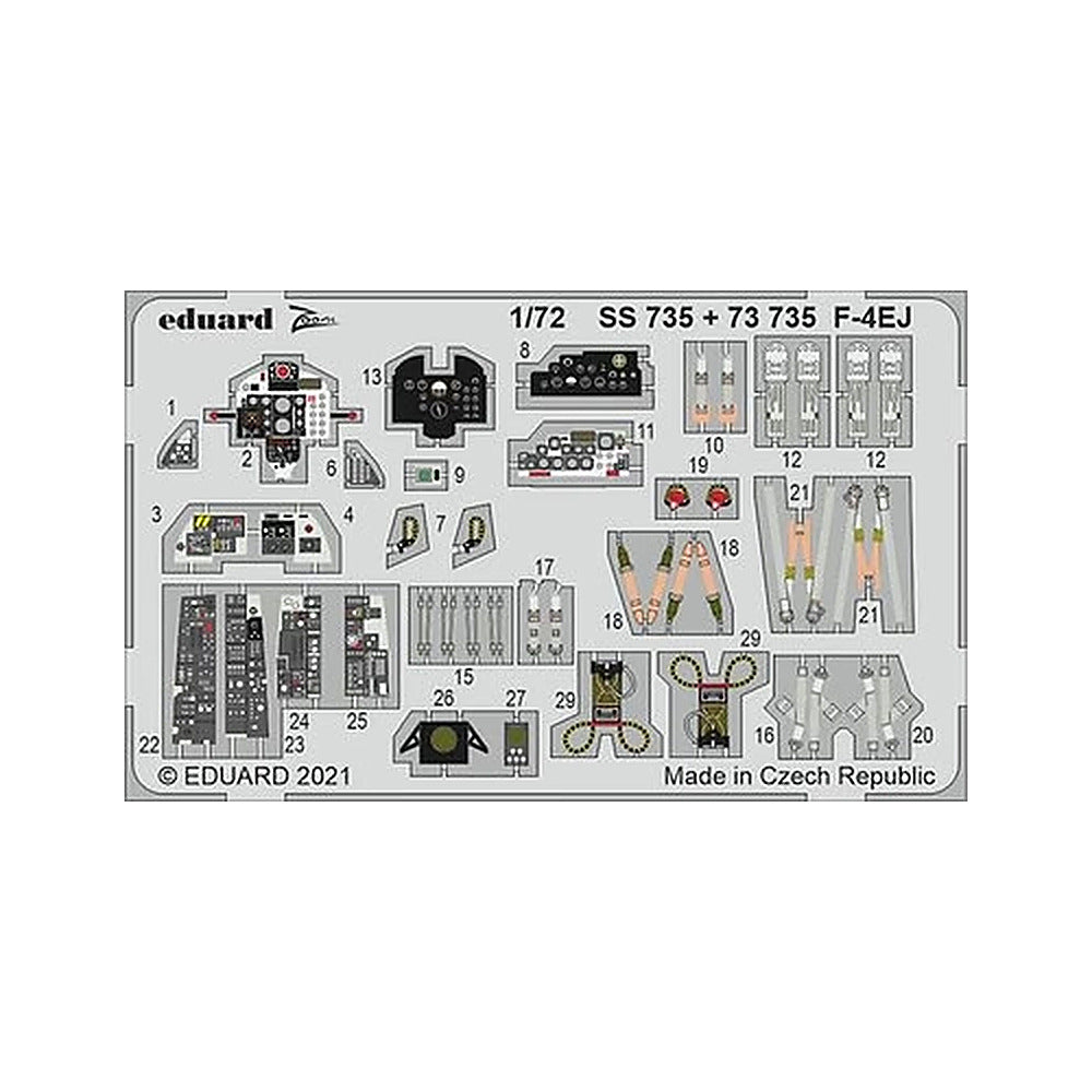 eduard ss735 1 72 f 4ej for fine molds photo etch detail set