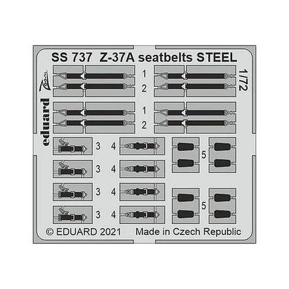eduard ss737 1 72 z 37a seatbelts steel for eduard