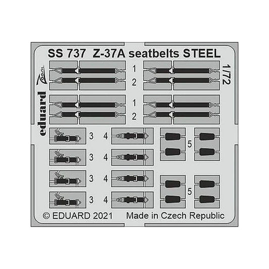 eduard ss737 1 72 z 37a seatbelts steel for eduard