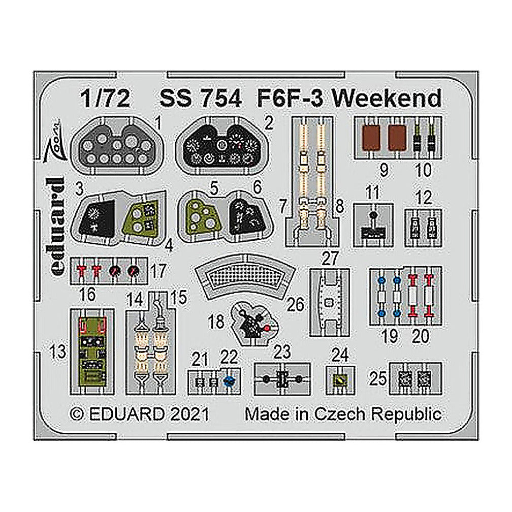 eduard ss754 1 72 weekend for eduard photo etch detail set