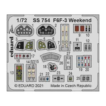 eduard ss754 1 72 weekend for eduard photo etch detail set