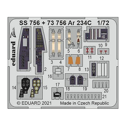 eduard ss756 1 72 ar 234c for hobby 2000 dragon