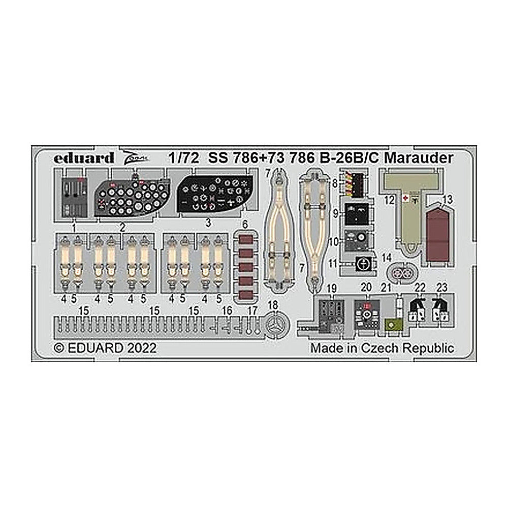 eduard ss786 1 72 b 26b c marauder for hasegawa hobby 2000