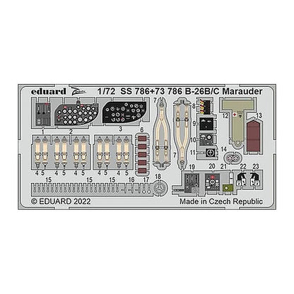 eduard ss786 1 72 b 26b c marauder for hasegawa hobby 2000