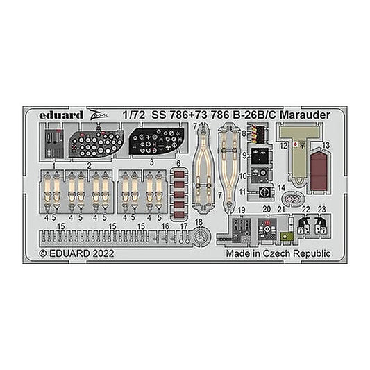 eduard ss786 1 72 b 26b c marauder for hasegawa hobby 2000