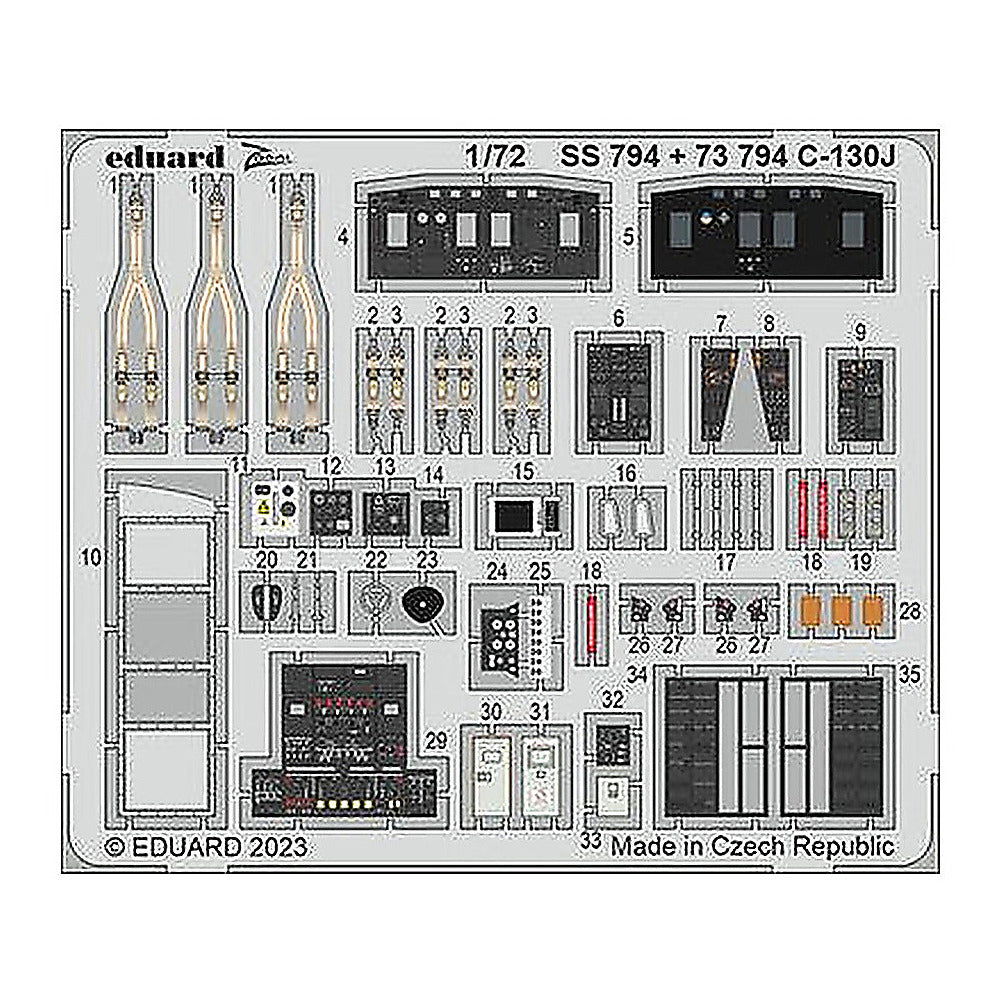 eduard ss794 1 72 c 130j for zvezda photo etch detail set
