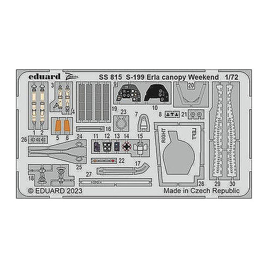 eduard ss815 1 72 s 199 erla canopy weekend zoom set