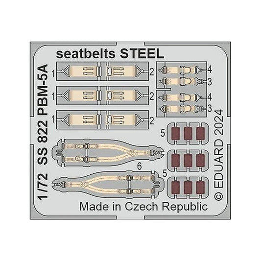 eduard ss822 1 72 pbm 5a seatbelts steel 1 72