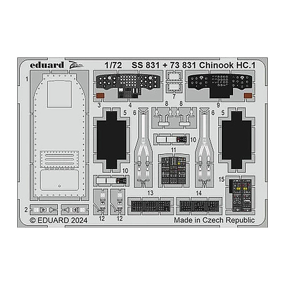 eduard ss831 1 72 chinook hc 1 zoom set for airfix