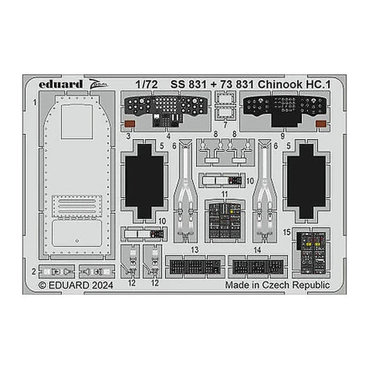 eduard ss831 1 72 chinook hc 1 zoom set for airfix