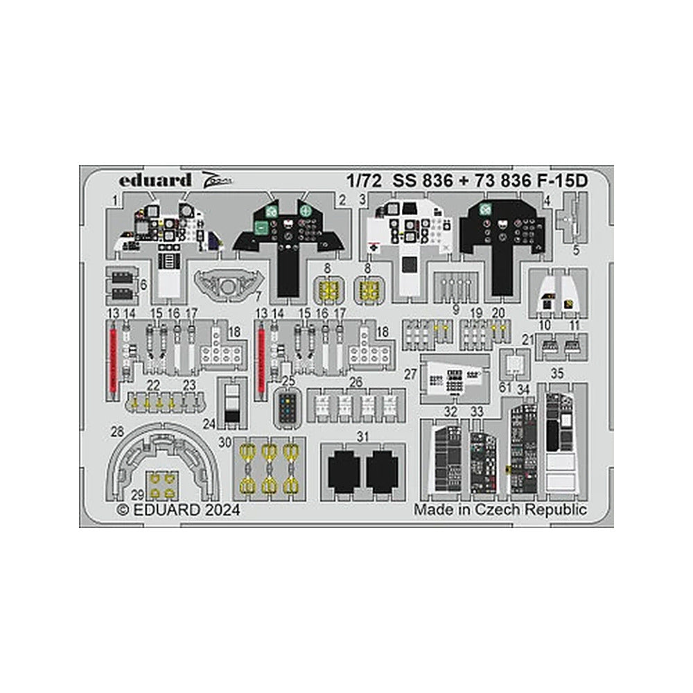 eduard ss836 1 72 f 15d zoom set for fine molds