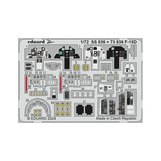 eduard ss836 1 72 f 15d zoom set for fine molds