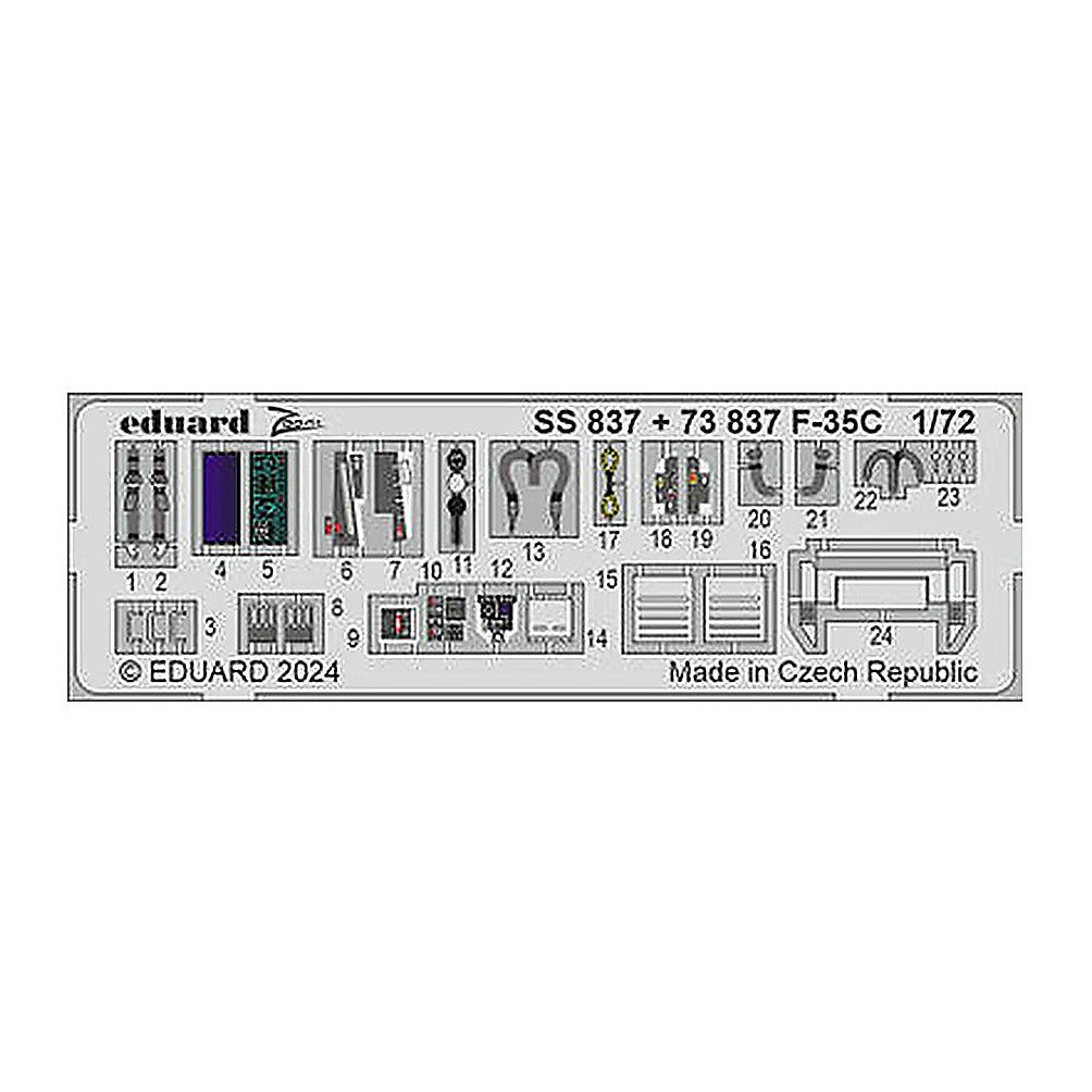 eduard ss837 1 72 f 35c zoom set for italeri