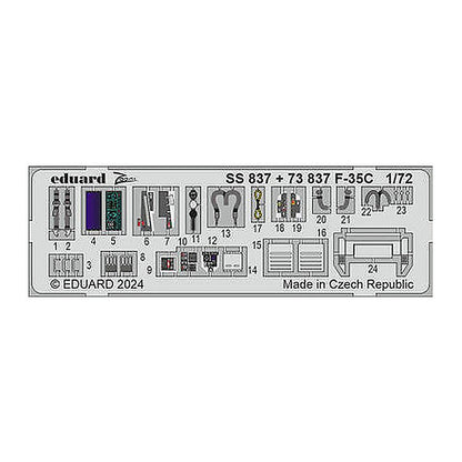 eduard ss837 1 72 f 35c zoom set for italeri