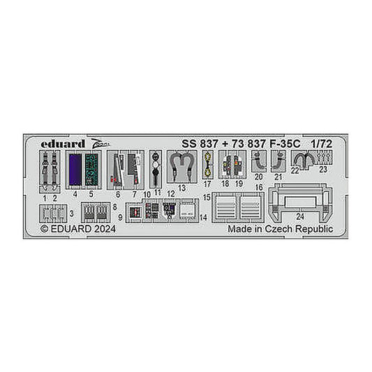 eduard ss837 1 72 f 35c zoom set for italeri