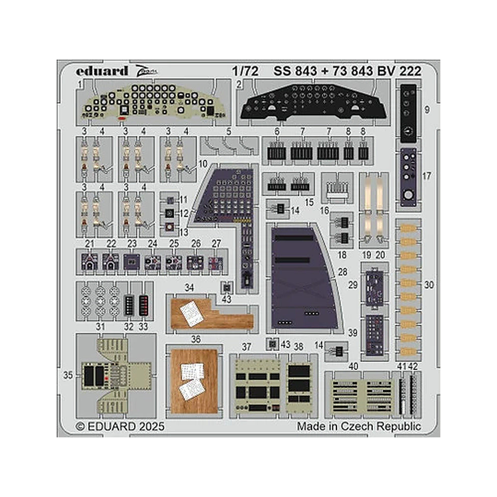 eduard ss843 1 72 bv 222 zoom set for revell kit