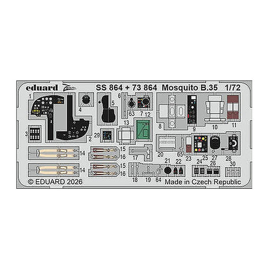eduard ss864 1 72 mosquito b 35 zoom set for airfix