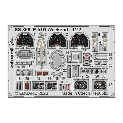 eduard ss866 1 72 p 51d weekend zoom set for eduard
