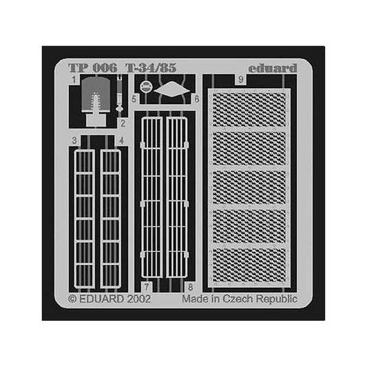 eduard tp006 1 35 t 34 85 for tamiya photo etch detail set
