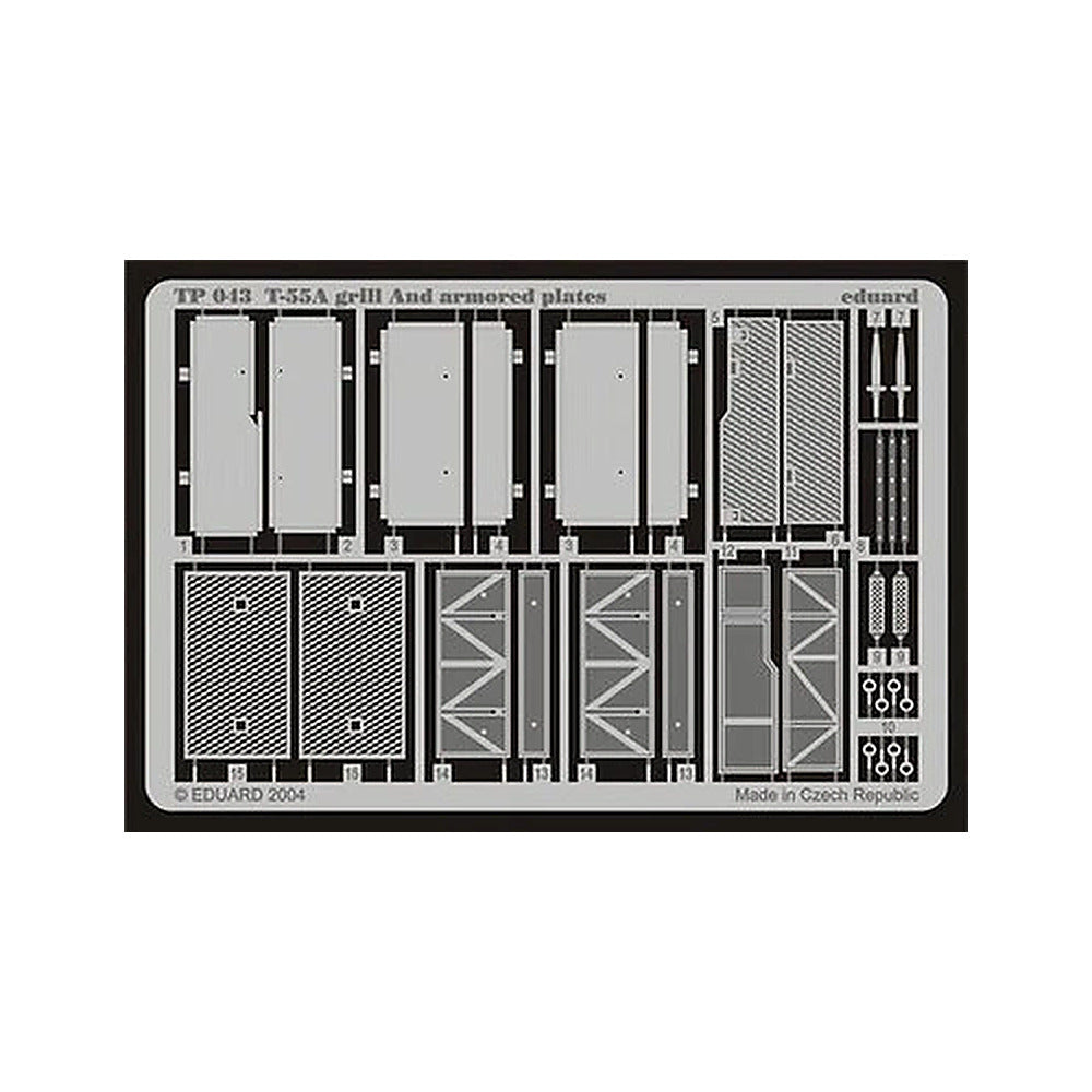 eduard tp043 1 35 t 55a grill and armoured platesfor tamiya 35257