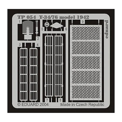 eduard tp054 1 35 t 34 76 model 1942for tamiya