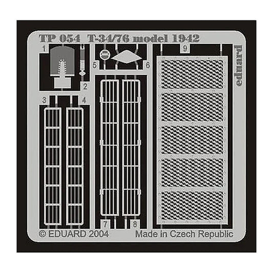 eduard tp054 1 35 t 34 76 model 1942for tamiya