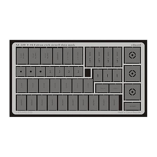 eduard xl520 1 32 mask f 16 etch stencil data mask etch