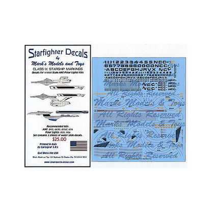 starfighter decals 100 1 1000 class ix starship markings
