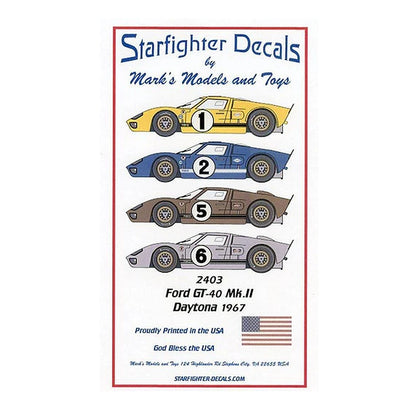 starfighter decals 2403 1 24 ford gt40 mkii 1967 daytona