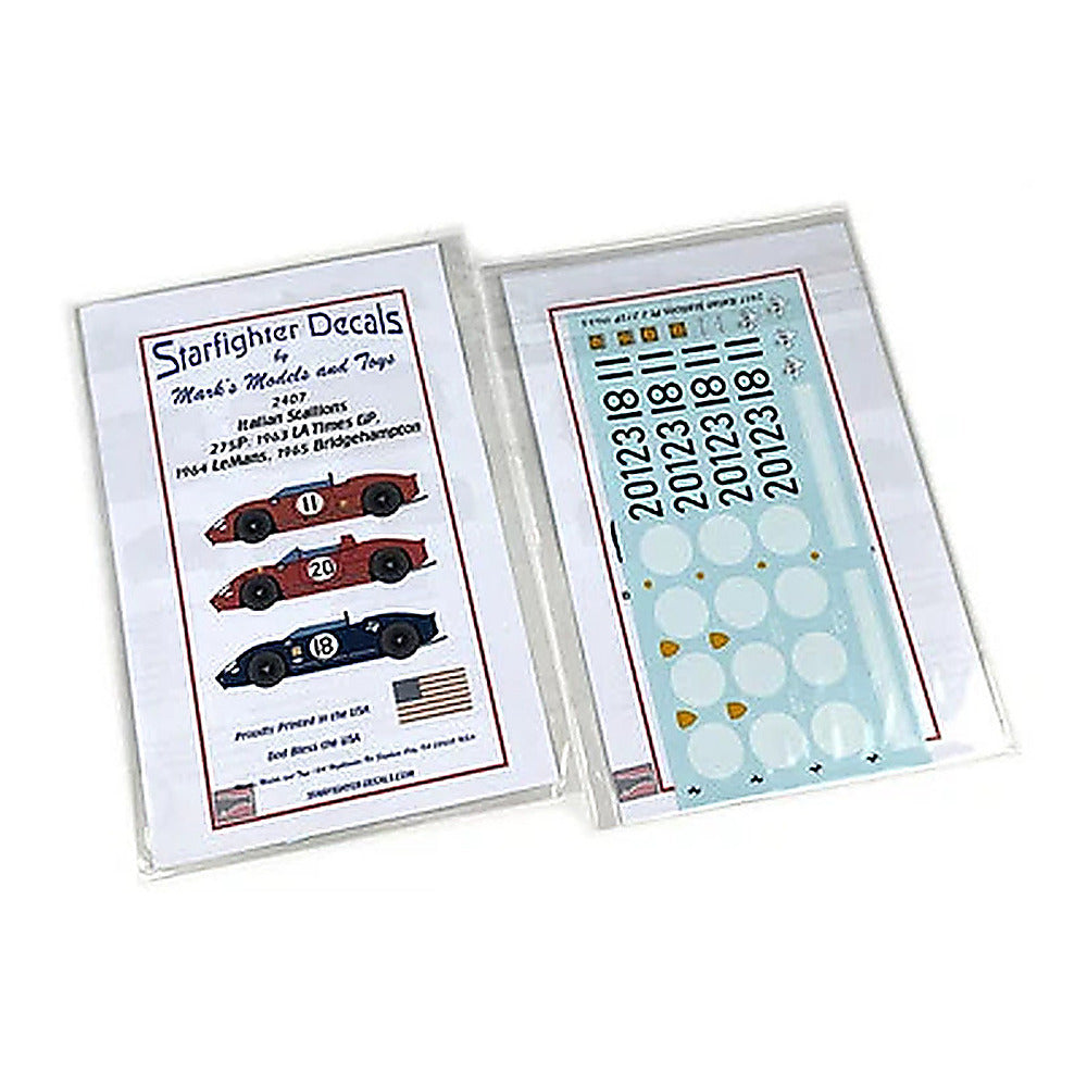 starfighter decals 2407 1 24 itallian stallions part 1 275p lemans