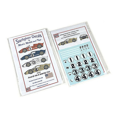 starfighter decals 2412 1 24 ford gt mk ii sebring 1966