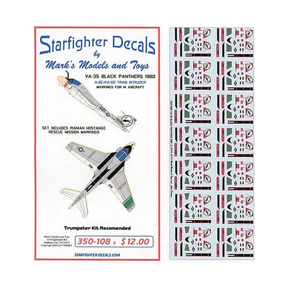 starfighter decals 350108s 1 350 va 35 black panthers 1980