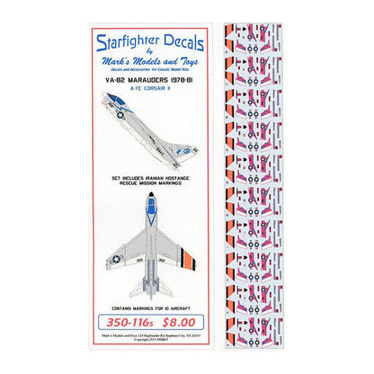 starfighter decals 350116s 1 350 va 82 marauders 1978 1981