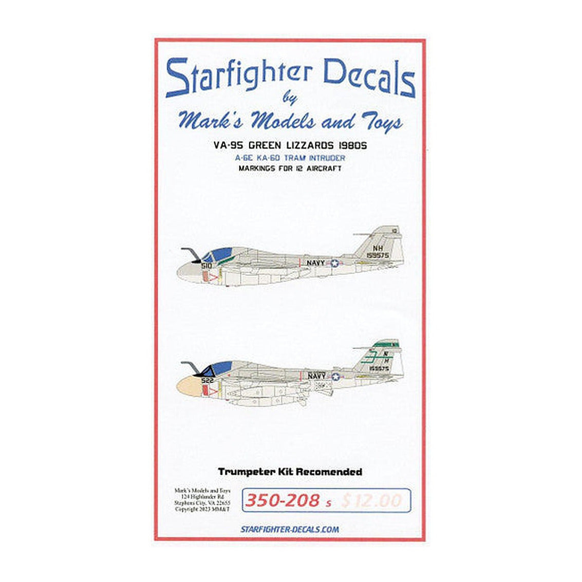 starfighter decals 350208 1 350 va 95 green lizzards hv 1980s