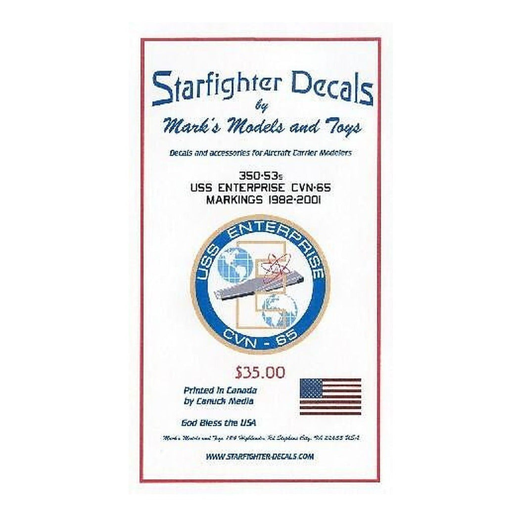 starfighter decals 35053s 1 350 uss enterprise cvn65 1982 01 for