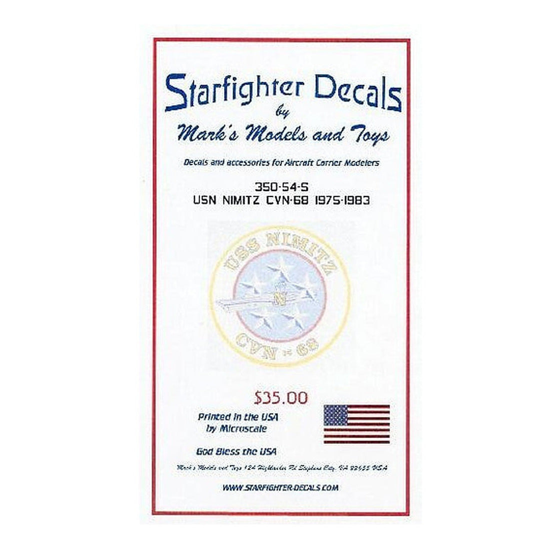 starfighter decals 35054s 1 350 uss nimitz cvn68 1975 83 deck