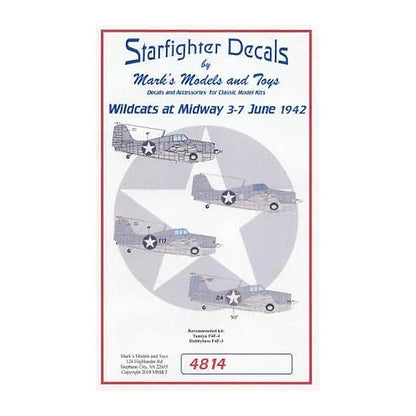 starfighter decals 4814 1 48 f4f3 4 wildcats at midway june 1942