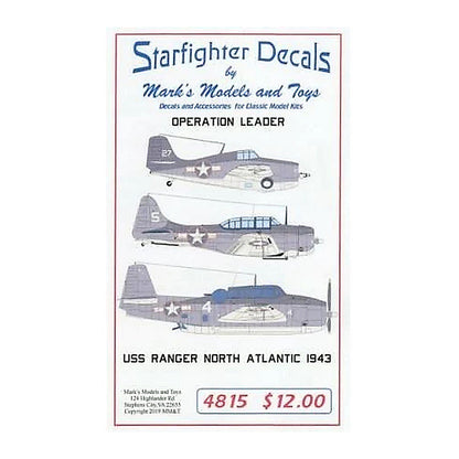 starfighter decals 4815 1 48 uss ranger aircraft operation leader