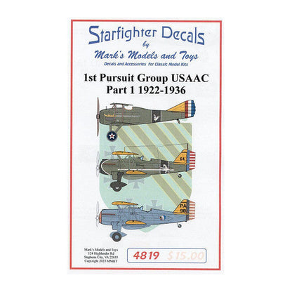 starfighter decals 4819 1 48 1st pursuit group usaac pt 1