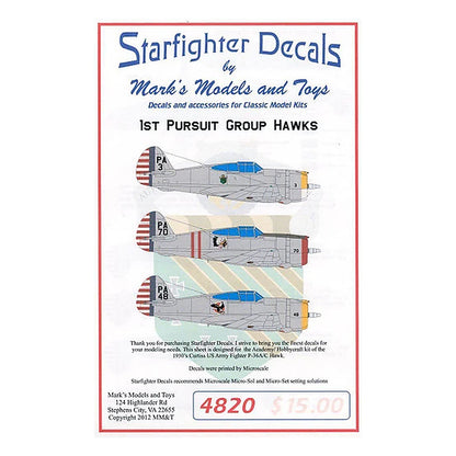 starfighter decals 4820 1 48 p 36 hawks part 2 1st pursuit group