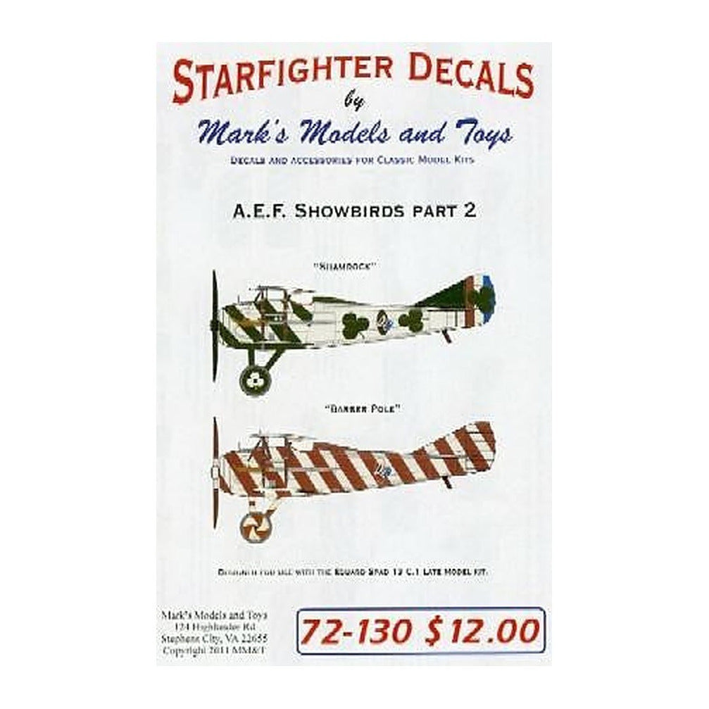 starfighter decals 72130 1 72 aef showbirds shamrock and barber pole