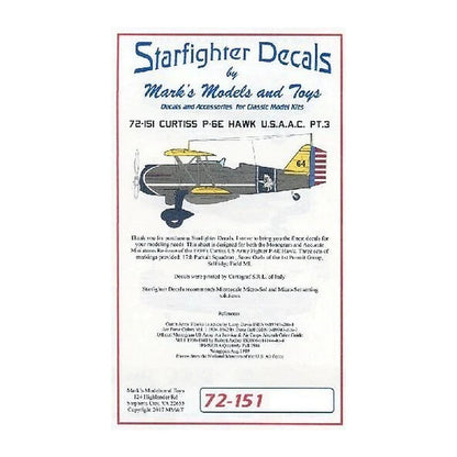 starfighter decals 72151 1 72 curtiss p 6e hawk usaac part 3 snow