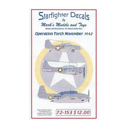 starfighter decals 72153 1 72 operation torch carrier aircraft nov