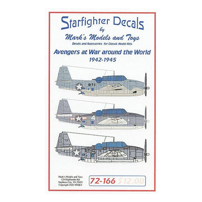 starfighter decals 72166 1 72 avengers at war around the world