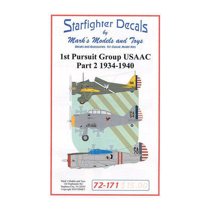 starfighter decals 72171 1 72 1st pursuit group part 2 1934 39