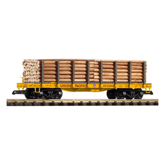 piko 38798 g scale up flatcar with log load